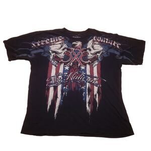 Vintage y2k Xtreme Couture MMA Afflicition Skulls Punk Grunge 2000s AOP Men 2XL